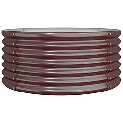 vidaXL Jardinière de jardin Acier enduit de poudre 80x80x36 cm Marron