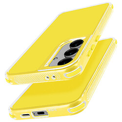 Avizar Coque pour Samsung Galaxy S24 FE Coins Antichoc Bumper Jaune