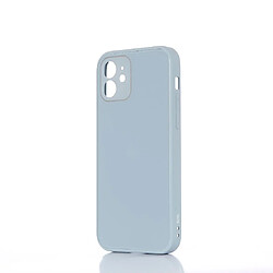 WE Coque de protection GLASS APPLE IPHONE 12 Gris: Effet vernis contour mat anti-chocs anti-rayures - rigide