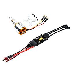 A2217 Moteur Brushless 40A ESC Avec Prise T Et Connecteurs Banane 3,5 Mm KV1100