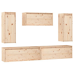 vidaXL Meubles TV 5 pcs Bois massif de pin