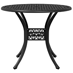 Acheter vidaXL Table de jardin noir Ø90x75 cm aluminium coulé