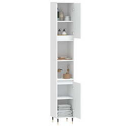 Avis vidaXL Armoire de salle de bain blanc 30x30x190 cm bois d'ingénierie