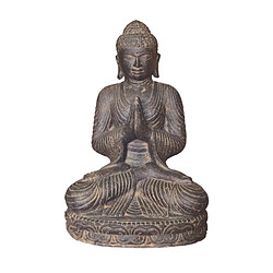 Jardinex Statue bouddha ass... 45 cm - Gris anthracite