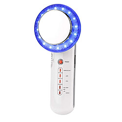 Chrono 6 en 1 Appareil Minceur, Massager Ultrasonique pour Visage et Corps EMS LED Dispositif de raffermissement ionique(Blanc)