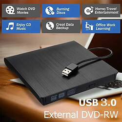 Acheter NC Lecteur Graveur DVD CD Externe USB 3.0 Ultra Slim Portable - Noir - Plug and Play - Haute Vitesse