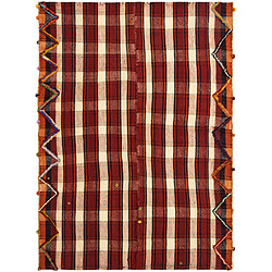 Vidal Tapis de laine 201x144 rouge Jajim