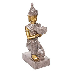 Atmosphera, Createur D'Interieur Bouddha en résine et photophore H45cm Marron - ATMOSPHERA