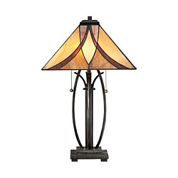 Acheter Elstead Lighting Lampe de table Asheville Verre,Métal Bronze