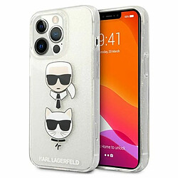 Karl Lagerfeld KLHCP13LKCTUGLS Coque de Protection pour iPhone 13 Pro / 13 6,1`` Argenté à Paillettes