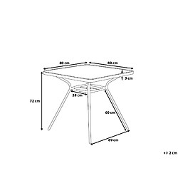 Avis Beliani Table de jardin Verre Noir LIVO