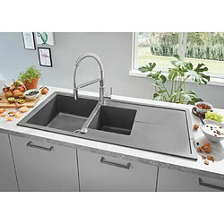 GROHE Evier composite avec égouttoir K400 1160 x 500 mm - Gris granite - 31643AT0