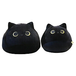 Universal 40cmcute Cat en forme de flanelle en peluche dessin animé Animal Toys Soft Farged Saint Valentin pour (noir)