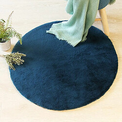 Avis Tapis Rond Doucea - Bleu canard 80 cm