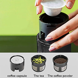 Universal Cafetière à capsules portative, kitchenette, machine à café automatique en acier inoxydable pour le ménage | broyeur à café électrique(Le noir) pas cher