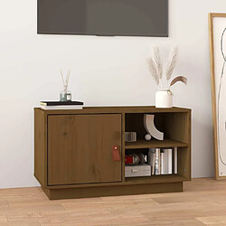 Maison Chic Meuble TV scandinave - Banc TV pour salon Marron miel 70x34x40 cm Bois de pin massif -MN91783