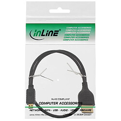 Avis Câble HDMI haute vitesse InLine® avec Ethernet de type A à D mâle ultra-plat noir / or 0.3m