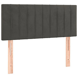 Maison Chic Tête de lit moderne pour chambre - Décoration de lit Gris foncé 80x5x78/88 cm Velours -MN74117