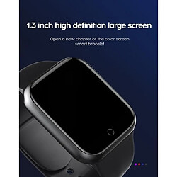 Avis Montre connectée,Y68 montre intelligente hommes femmes tension artérielle moniteur de fréquence cardiaque Smartwatch - Type black