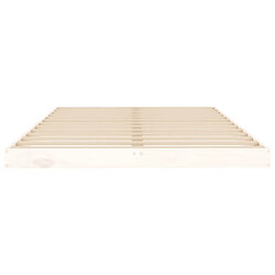 Maison Chic Lit adulte - Lit simple Cadre de lit,Structure du lit Contemporain blanc 120x200 cm bois de pin massif -MN27083 pas cher