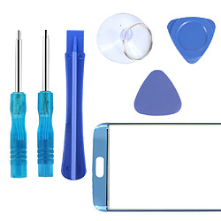 kit de remplacement pour ecran tactile avant pour samsung galaxy s7 edge blue