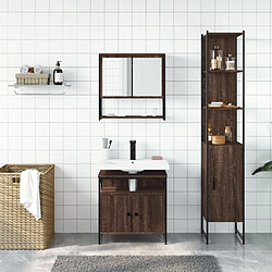 Avis Maison Chic Armoire de Bain | Ensemble de 3 meubles salle de bain Chêne marron -GKD15131