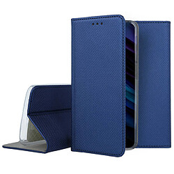 Htdmobiles Housse pour Samsung Galaxy S24 Plus 5G - etui coque pochette portefeuille + verre trempe - BLEU MAGNET