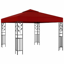 Maison Chic Auvent,Belvédère d'extérieur,Tonnelle 3x3 m Rouge bordeaux -GKD35824