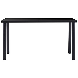 vidaXL Table à manger Noir 140x70x75 cm Verre trempé