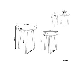 Avis Beliani Ensemble de tables JATRA Gris