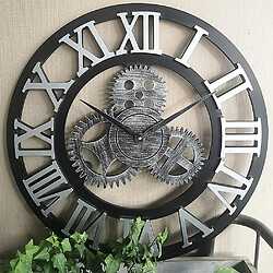 Acheter Universal Horloge murale à engrenages industriels décoration vintage MDL horloge murale style âge industriel décoration murale art déco (or - 50cm)