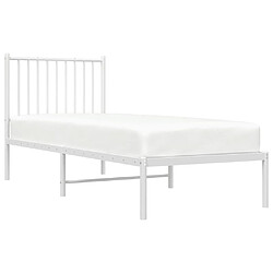 Avis Maison Chic Lit adulte - Cadre de lit métal avec tête de lit,Structure du lit Contemporain pour chambre blanc 75x190 cm -MN43565