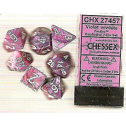 Universal Ensemble de dés de chessex festive poly 7-Die - Violet avec blanc