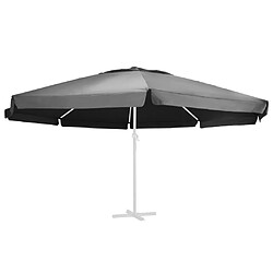 vidaXL Tissu de remplacement pour parasol d'extérieur Anthracite 600cm