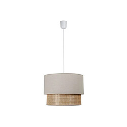 Suspension Gigogne Rotin Beige 2 Abat-Jour - Ostaria