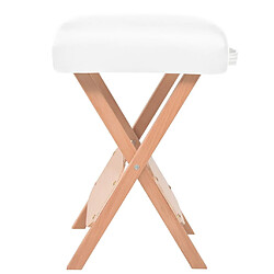 vidaXL Tabouret de massage pliant avec siège 12 cm d'épaisseur Blanc