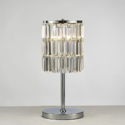 Luminaire Center Lampe de Table Torre cristal Curtain 3 Ampoules chrome poli