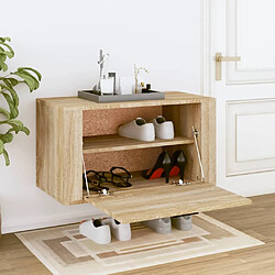 Avis Maison Chic Armoire à Chaussures murale,Meuble de Rangement à Chaussures Chêne sonoma 70x35x38 cm -MN57029