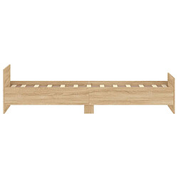 Acheter Vidaxl Cadre de lit chêne sonoma 75x190cm petit simple bois ingénierie