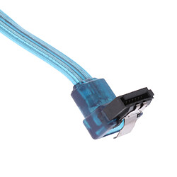 Avis Câble sata iii 6.0gbps de 25cm avec loquet de verrouillage et prise de 90 degrés - bleu