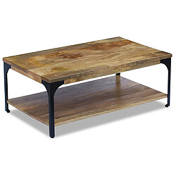 vidaXL Table basse Bois de manguier 100x60x38 cm