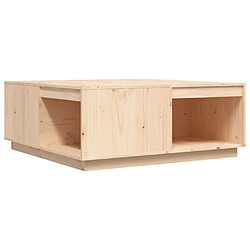 ComfortXL Table Basse 100x101x40,5 Cm Bois Massif De Pin