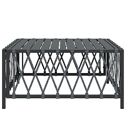 Acheter Maison Chic Table de jardin | Table d'extérieur anthracite 70x70x34 cm tissu tissé -GKD98481