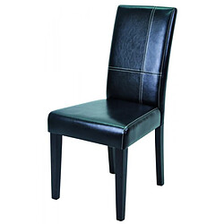 Avis Dansmamaison Duo de chaises Simili Cuir Marron/Noir - SAMET