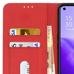 Avizar Étui Oppo Find X3 Lite Protection Porte-carte Fonction Support rouge pas cher