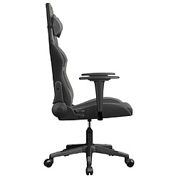 Avis vidaXL Chaise de jeu Noir et gris Similicuir