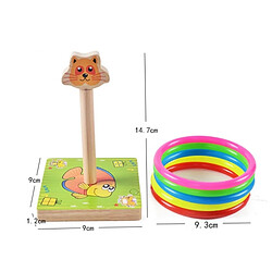 Wewoo Jouet en bois pour Enfants En Chat Jeux Activités extérieures Taille: 9 * 9 * 14.7 cm Lancer d'Anneau