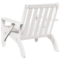 Acheter vidaXL Chaise de jardin adirondack blanc 75x77x77cm bois massif de pin