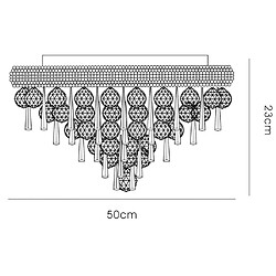 Avis Luminaire Center Plafonnier Alexetra 7 Ampoules chrome poli/cristal