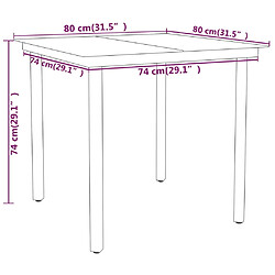 vidaXL Ensemble de salle à manger de jardin 3 pcs Noir pas cher